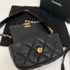 Best Replicas Bags - Chanel 19 Black Quilted Lambskin Waist Bag Replica Shop For Best Louis Vuitton LV Replica Bags With Cheap Price
