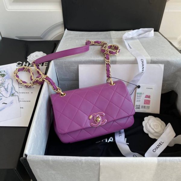 Chanel Lambskin Small Flap Bag Replica As2317 - Image 2