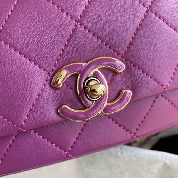 Chanel Lambskin Small Flap Bag Replica As2317 - Image 4
