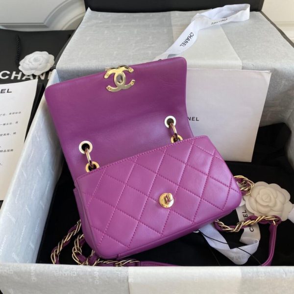 Chanel Lambskin Small Flap Bag Replica As2317 - Image 8