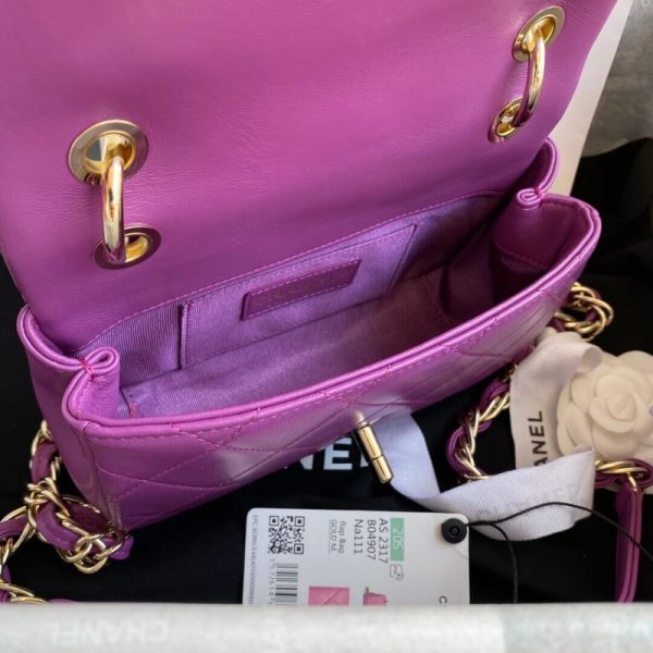 Chanel Lambskin Small Flap Bag Replica As2317 - Image 9