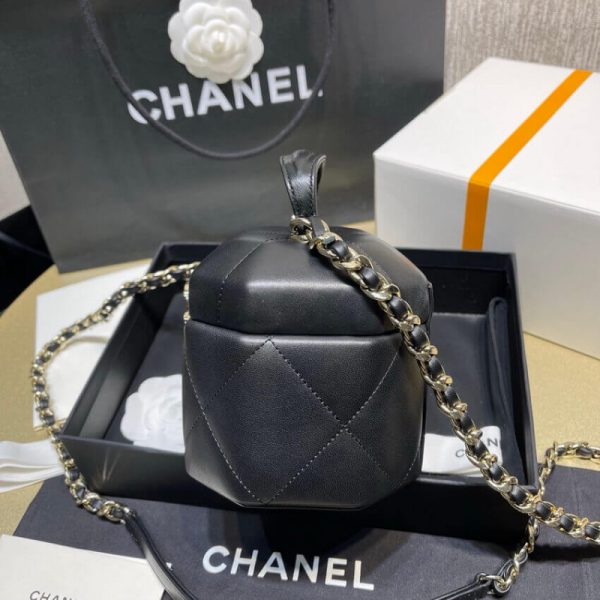 Chanel Lambskin Small Vanity Case Replica - Black As2630 - Image 7