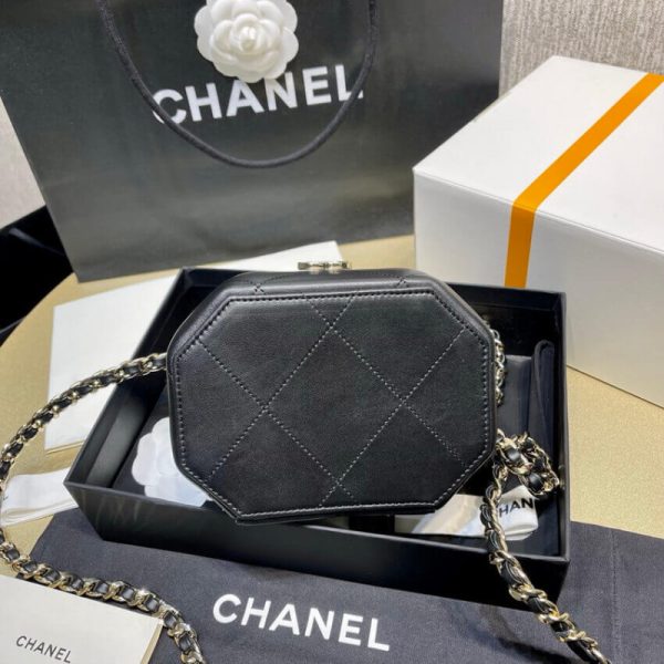 Chanel Lambskin Small Vanity Case Replica - Black As2630 - Image 8