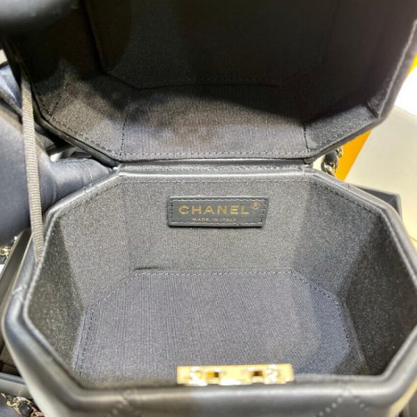 Chanel Lambskin Small Vanity Case Replica - Black As2630 - Image 10