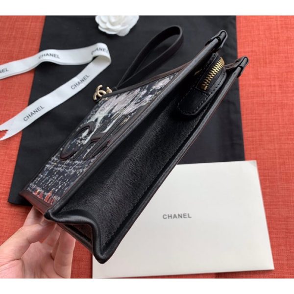 Chanel Tweed PVC Logo Pouches - Stylish Replica AP0360 - Image 5