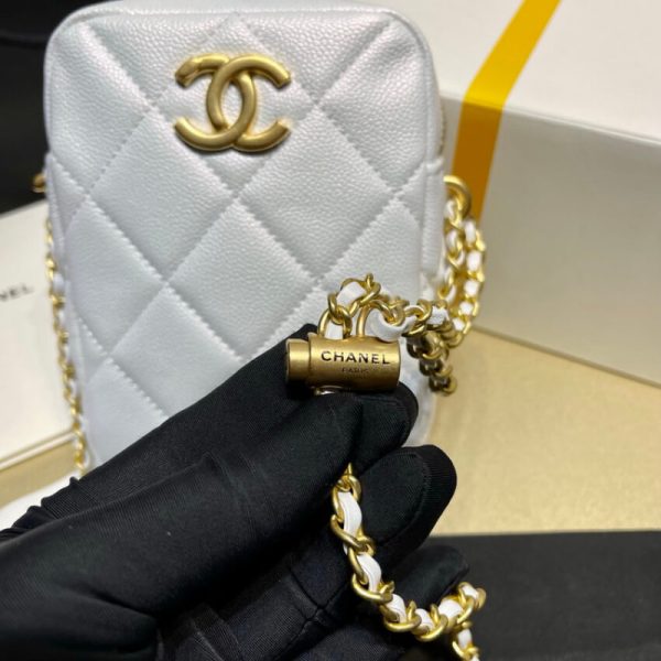 Iridescent Chanel Mini Camera Bag – Replica Calfskin AS2857 - Image 7