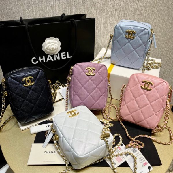 Iridescent Chanel Mini Camera Bag – Replica Calfskin AS2857 - Image 10