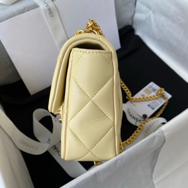 Chanel Mini Flap Bag Lambskin Replica w/ Enamel CC Logo As3113 - Image 8