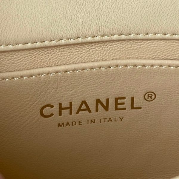 Chanel Mini Flap Bag Lambskin Replica w/ Enamel CC Logo As3113 - Image 10