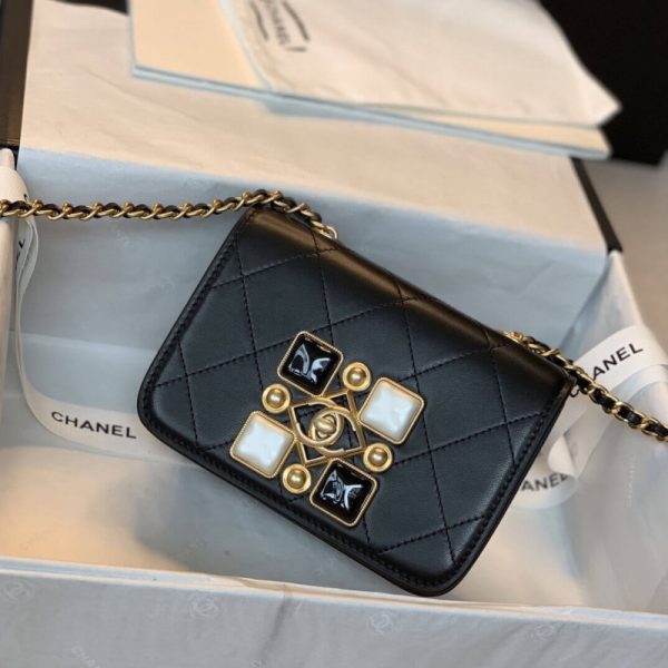Chanel Mini Flap Replica Evening Bag - Style B01962 - Image 10