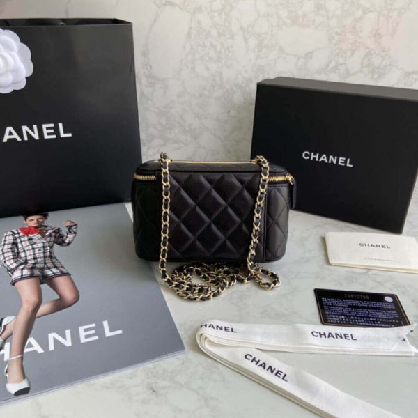Chanel Mini Vanity Case Replica w/Chain – Style AP1472 - Image 5