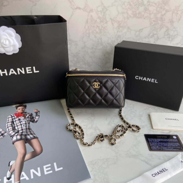Chanel Mini Vanity Case Replica w/Chain – Style AP1472 - Image 10