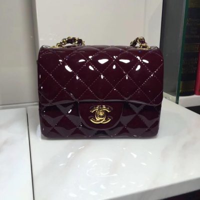 Chanel Replica 17Cm Patent Leather Classic Flap Bag 1115