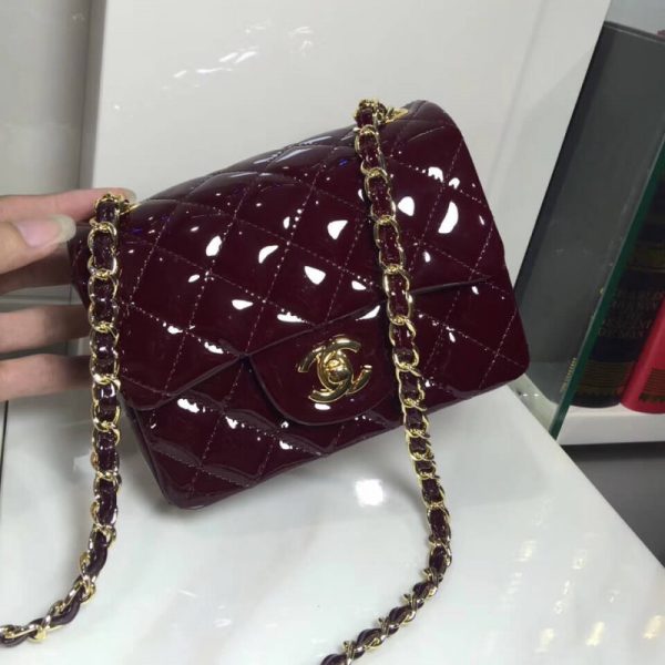 Chanel Replica 17Cm Patent Leather Classic Flap Bag 1115 - Image 8