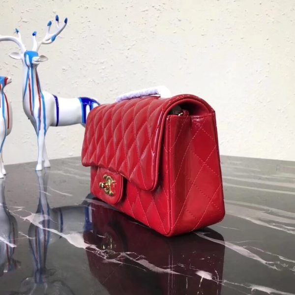 Chanel Patent Leather 20Cm Classic Flap Bag Replica - Image 2