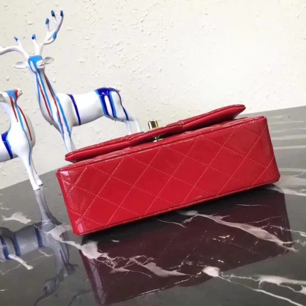 Chanel Patent Leather 20Cm Classic Flap Bag Replica - Image 4