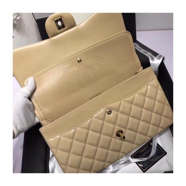 Chanel Patent Leather Classic Flap Bag 30cm Replica A1113 - Image 9