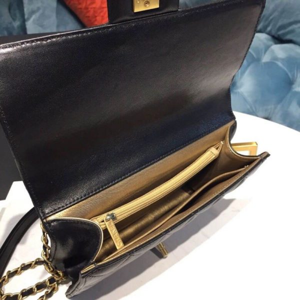 Chanel Pearl Chain Flap Bag Replica - Style AS0585 - Image 11