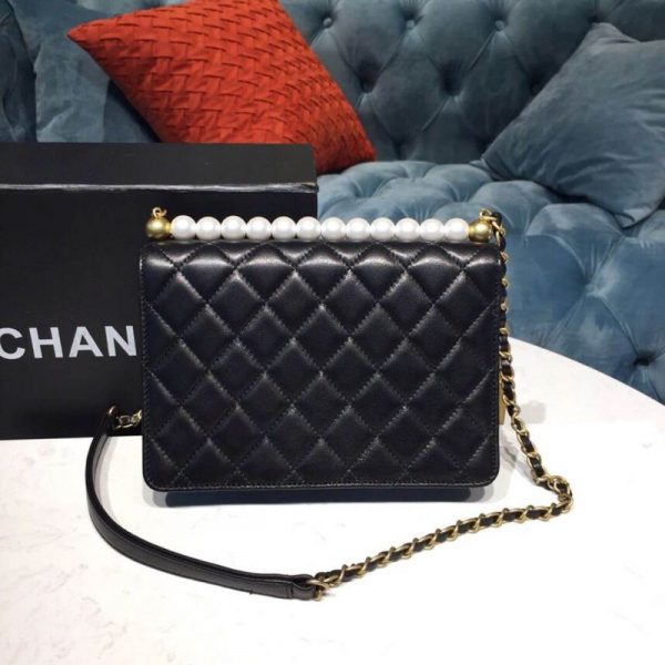 Chanel Pearl Chain Flap Bag Replica - Style AS0585 - Image 3