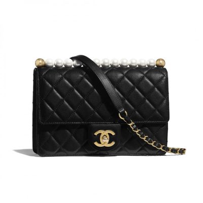 Chanel Pearl Chain Flap Bag Replica - Style AS0585