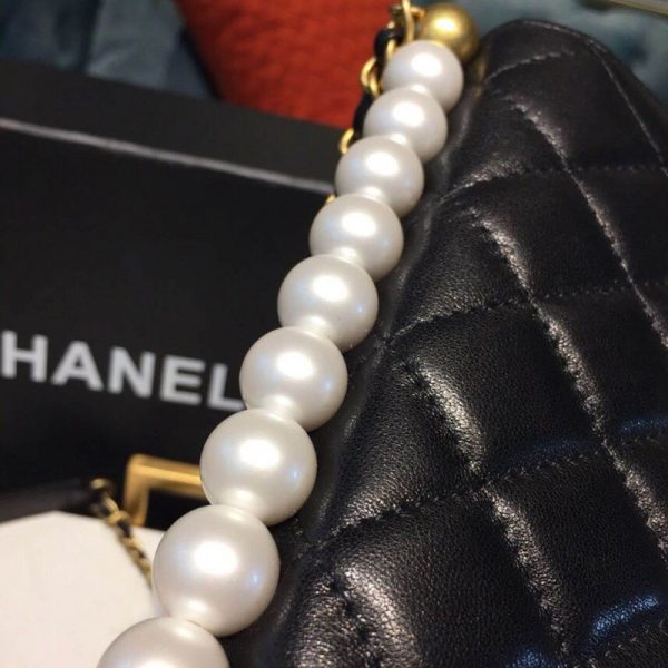 Chanel Pearl Chain Flap Bag Replica - Style AS0585 - Image 6