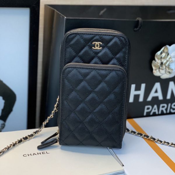 Chanel Replica Phone Bag with Chain - Stylish & Elegant B01963 - Image 2