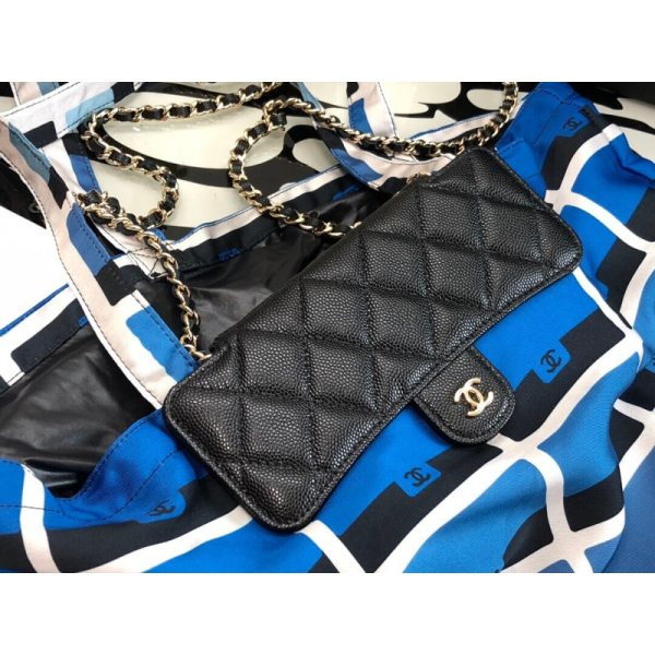 Replica Chanel Blue Printed Fabric Tote with Chain - Ap2095 - Image 3