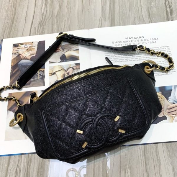 Replica Chanel Quilted Caviar Waist Bag S0929 - Image 5