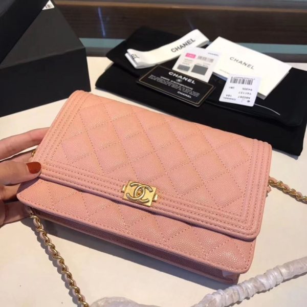 Chanel Quilted Caviar Leboy WOC Chain Bag Replica 80287 - Image 3