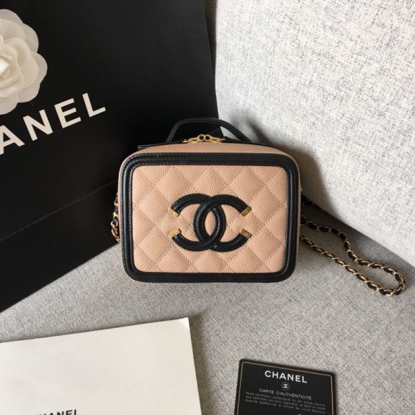 Chanel Quilted Caviar Small Vanity Case Replica A93342 - Image 2