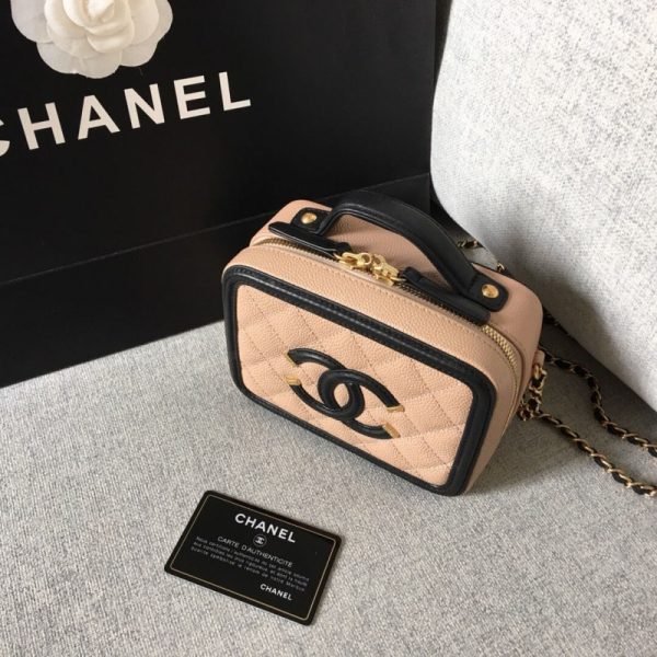 Chanel Quilted Caviar Small Vanity Case Replica A93342 - Image 3
