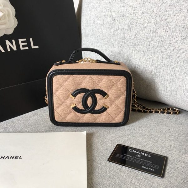 Chanel Quilted Caviar Small Vanity Case Replica A93342
