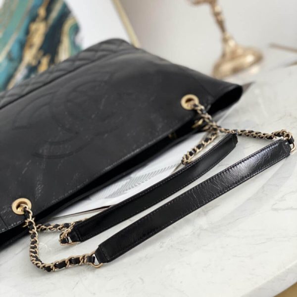 Chanel Quilted Waxy Calfskin Replica Shopping Bag 8345 - Image 4