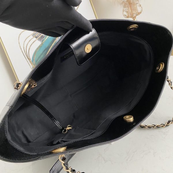 Chanel Quilted Waxy Calfskin Replica Shopping Bag 8345 - Image 7