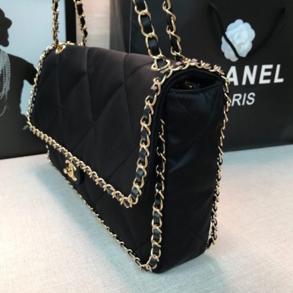 Chanel Satin Flap Bag Replica - Elegant & Timeless Design - Image 6