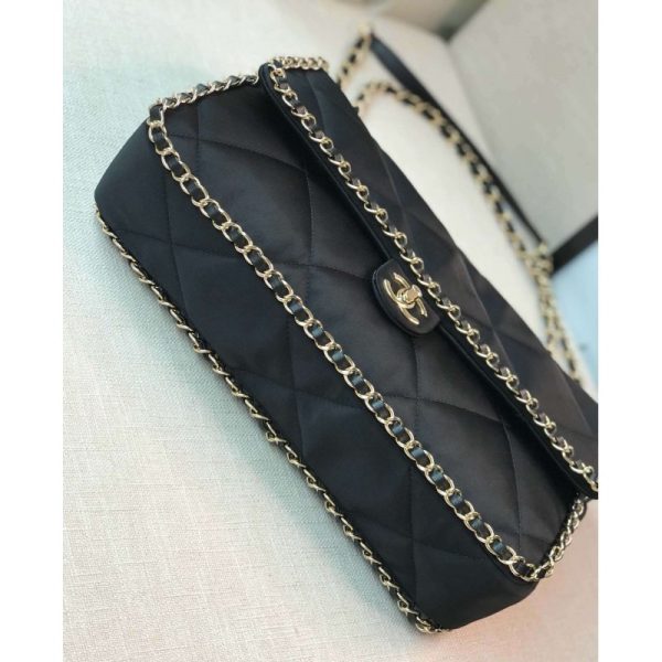 Chanel Satin Flap Bag Replica - Elegant & Timeless Design - Image 9
