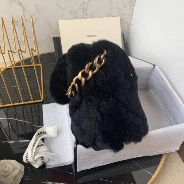 Replica Chanel Lambskin Shearling Bucket Bag As2241 - Image 3