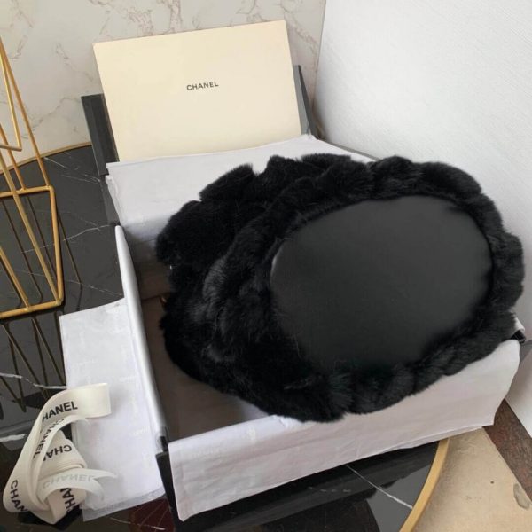Replica Chanel Lambskin Shearling Bucket Bag As2241 - Image 6