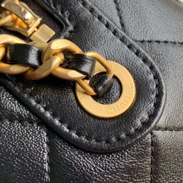 Replica Chanel Shiny Lambskin Small Bowling Bag - Image 15