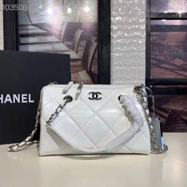 Chanel Small Bowling Bag Replica in Luxe Calfskin - Image 2