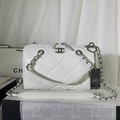 Chanel Small Bowling Bag Replica in Luxe Calfskin