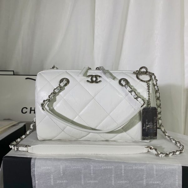 Chanel Small Bowling Bag Replica in Luxe Calfskin
