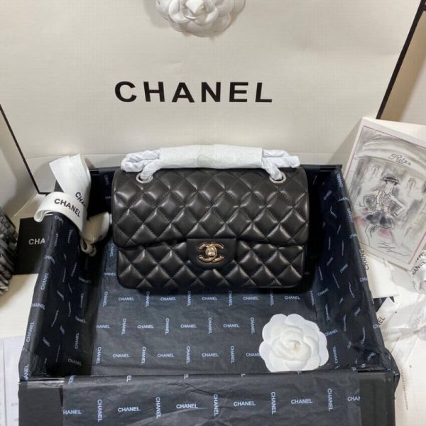 Replica Chanel Small Classic Double Flap Lambskin Bag A01113 - Image 2