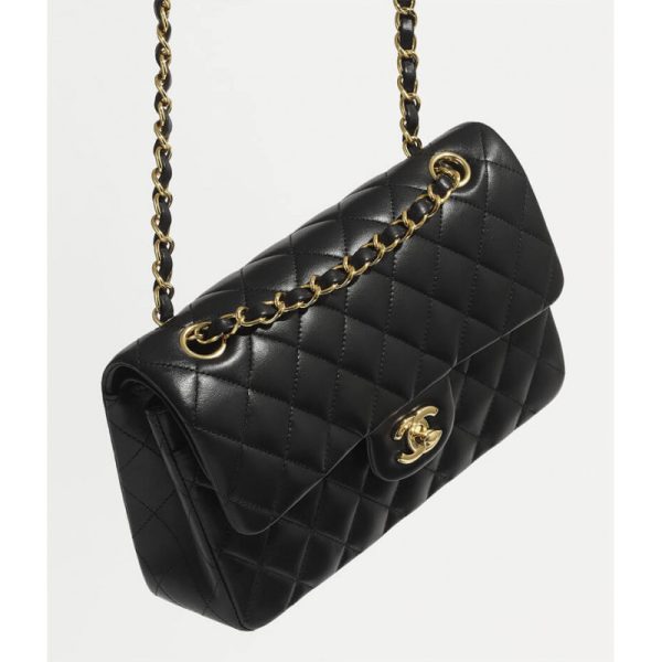 Replica Chanel Small Classic Double Flap Lambskin Bag A01113