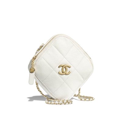 Replica Chanel Small Diamond Bag in Grained Calfskin