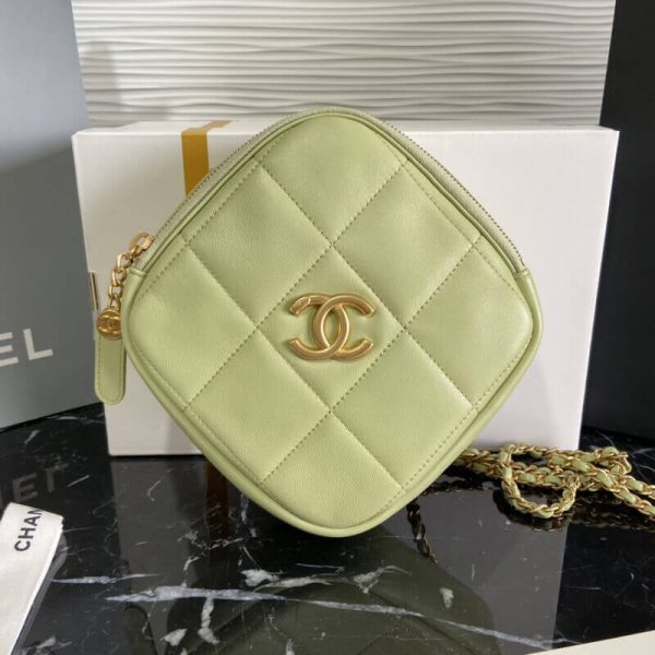 Replica Chanel Small Diamond Lambskin Bag As2201 - Image 5