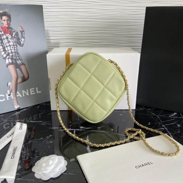 Replica Chanel Small Diamond Lambskin Bag As2201 - Image 7