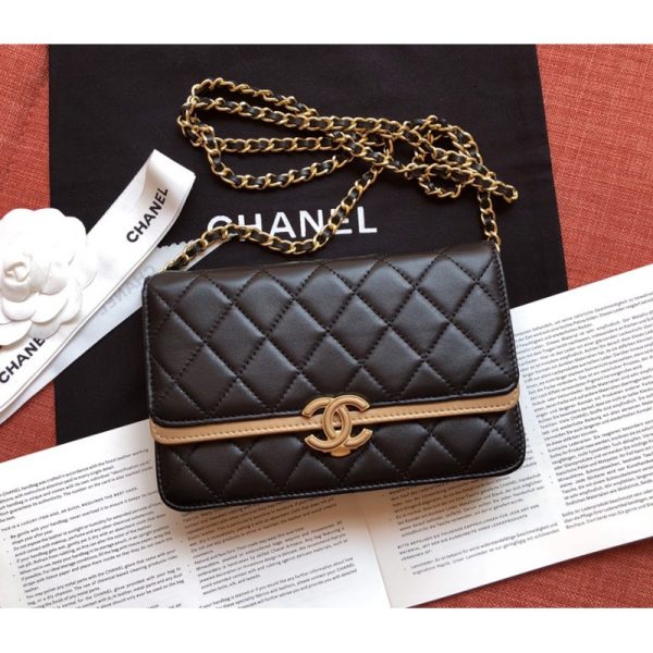 Replica Chanel Small Black/Gold Flap Bag A57275 - Image 2