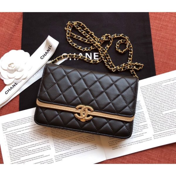 Replica Chanel Small Black/Gold Flap Bag A57275 - Image 3