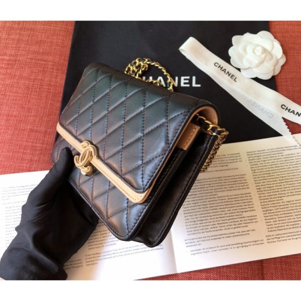 Replica Chanel Small Black/Gold Flap Bag A57275 - Image 4